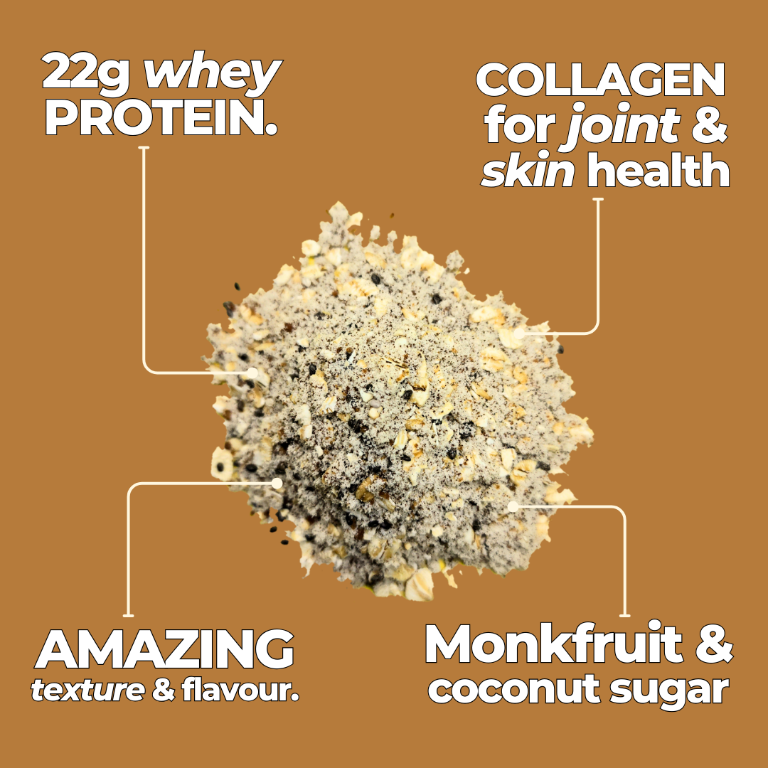 The ultimate kick in the pants- every morning. 22g protein, premium coffee, 5g collagen- nothing artificial.