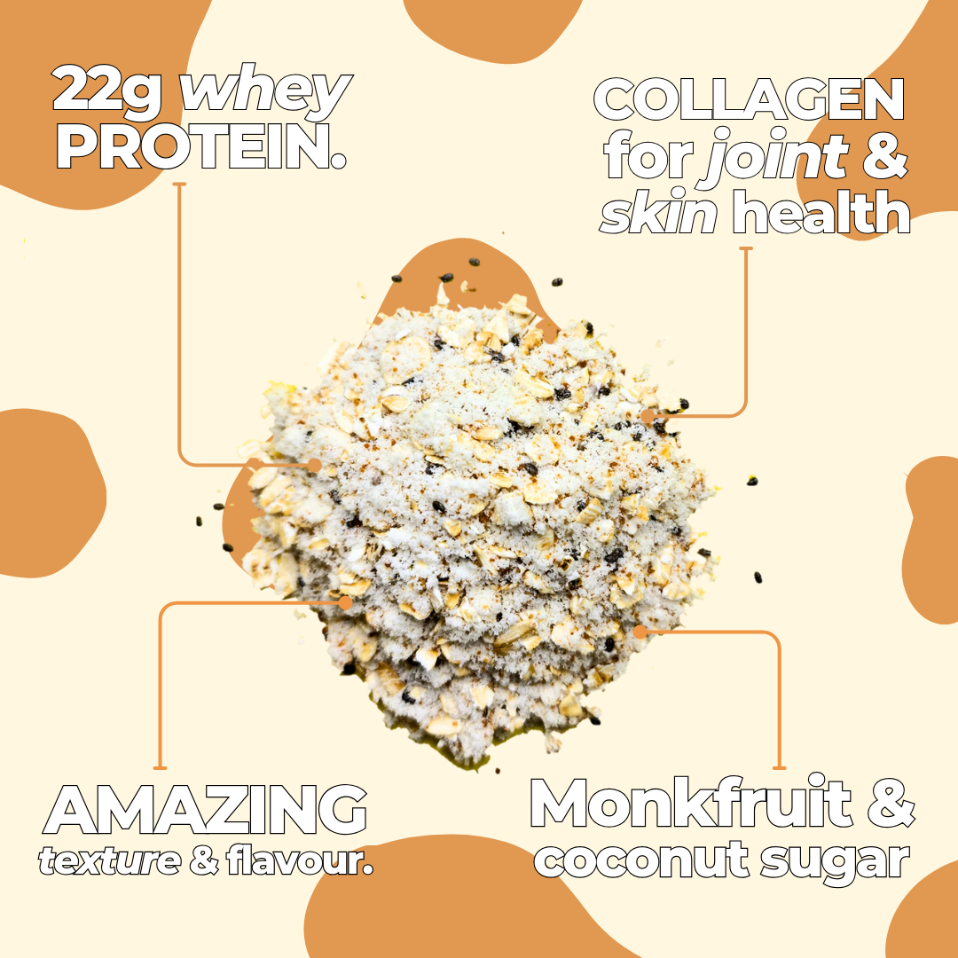 22g protein in a creamy whey + collagen base because some of us still enjoy dairy.
