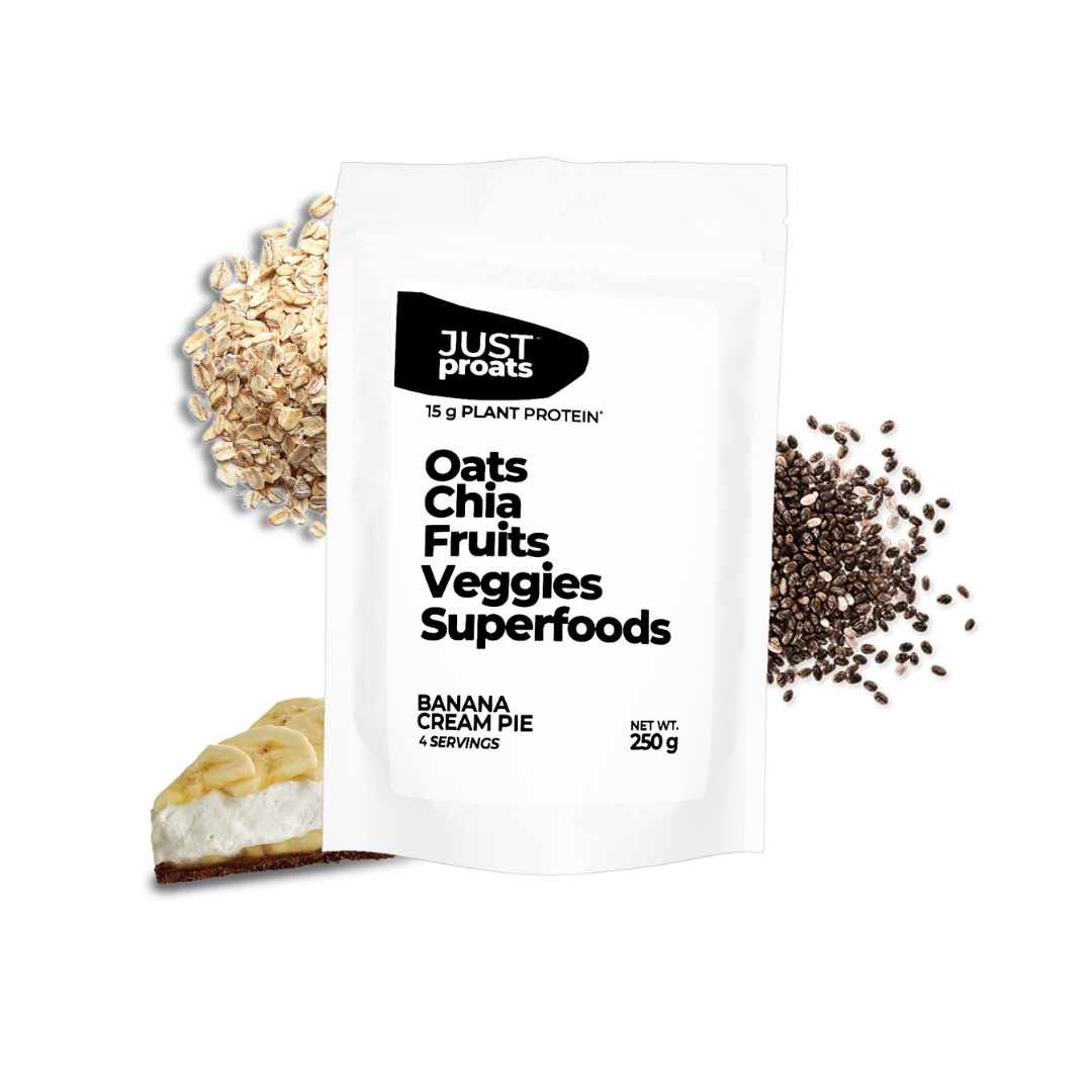 Is it banana bread? Banana cream pie? Not sure, but this has to be the first time you've tried it in protein oats.
