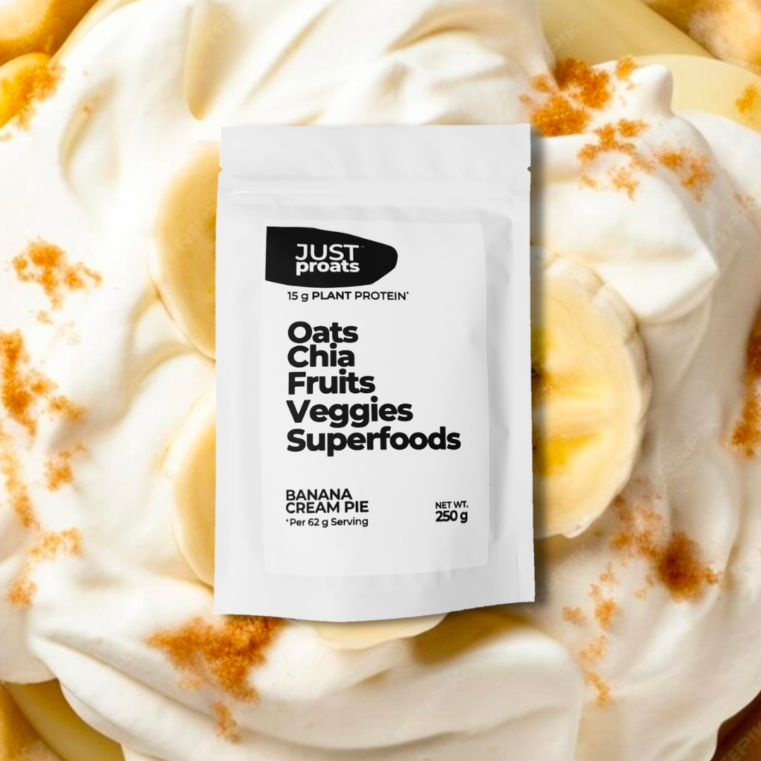 Is it banana bread? Banana cream pie? Not sure, but this has to be the first time you've tried it in protein oats.