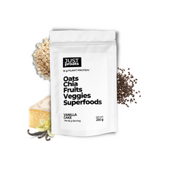 Kickstart your day with 15g of protein from oats, chia seeds, plant protein and vitamins & minerals from freeze dried fruits, veggies & superfoods. A Healthy Breakfast Delivered to your door, just add milk.