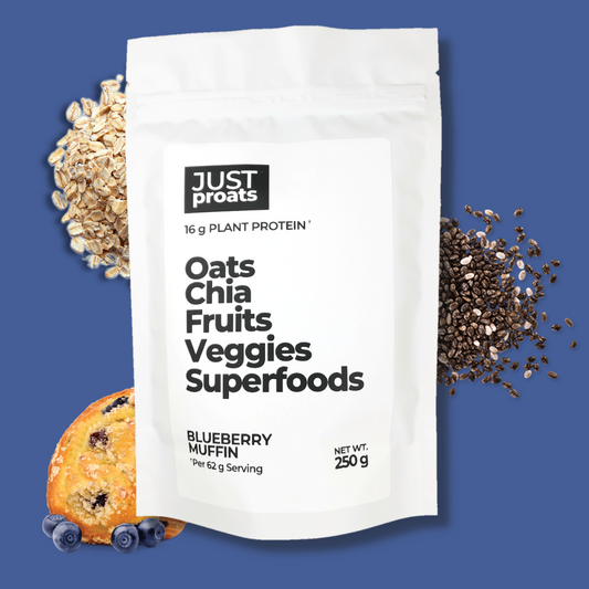 Time to think about which flavour you're going to try. That flavour should be Blueberry Muffin. Busy professional? Fitness enthusiast? Health junkie? Or just looking to try plant based? Kickstart your day with 15g of protein from oats, chia seeds, plant protein and vitamins & minerals from freeze dried fruits, veggies