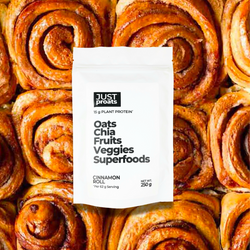 Your day will be 20% better when they start with a cinnamon roll. It's science. 15g Protein, it's got that natural thing going on (just like our banana proats), just in time for sweater weather.