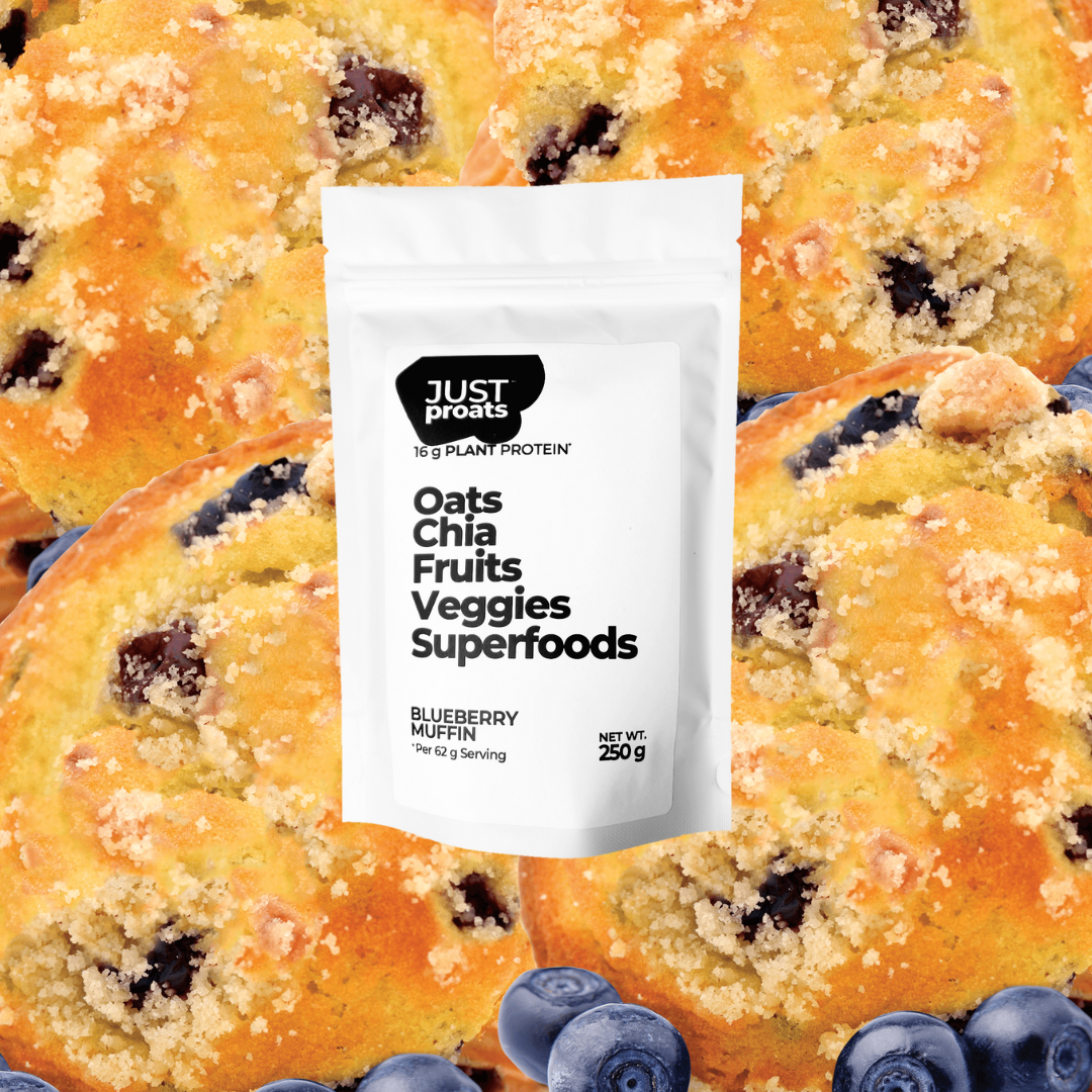 Time to think about which flavour you're going to try. That flavour should be Blueberry Muffin. Busy professional? Fitness enthusiast? Health junkie? Or just looking to try plant based? Kickstart your day with 15g of protein from oats, chia seeds, plant protein and vitamins & minerals from freeze dried fruits, veggies