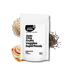 Your day will be 20% better when they start with a cinnamon roll. It's science. 15g Protein, it's got that natural thing going on (just like our banana proats), just in time for sweater weather.
