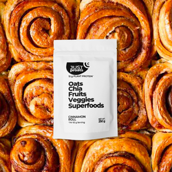 Your day will be 20% better when they start with a cinnamon roll. It's science. 15g Protein, it's got that natural thing going on (just like our banana proats), just in time for sweater weather.