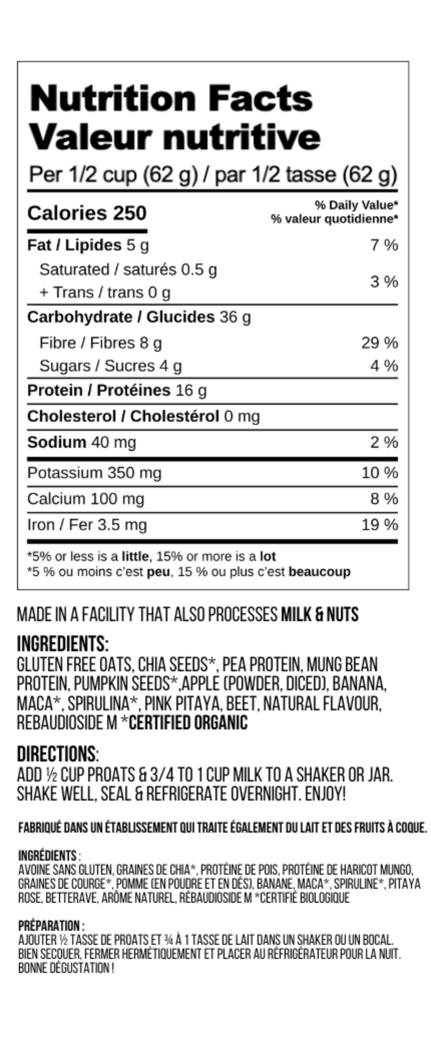 Apple Cinnamon Nutrition Facts
