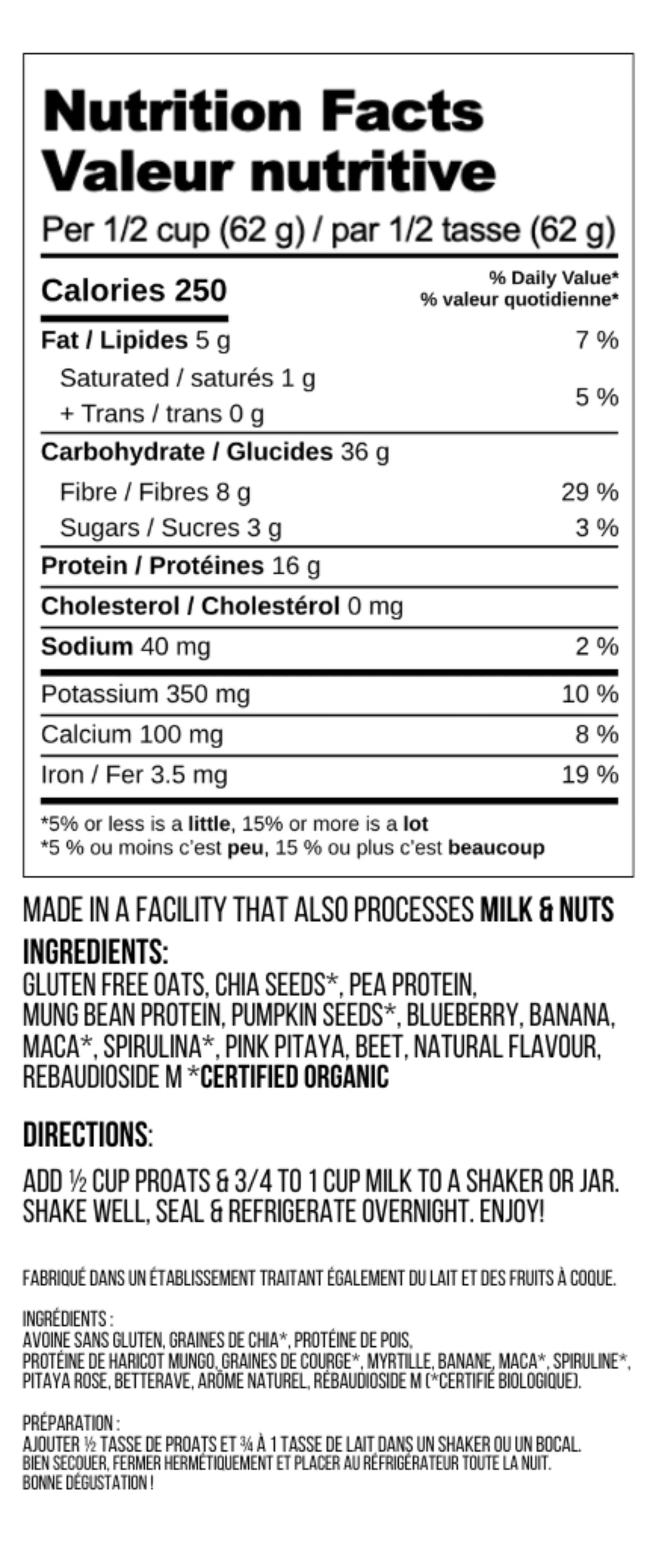 Blueberry Muffin Nutrition Facts