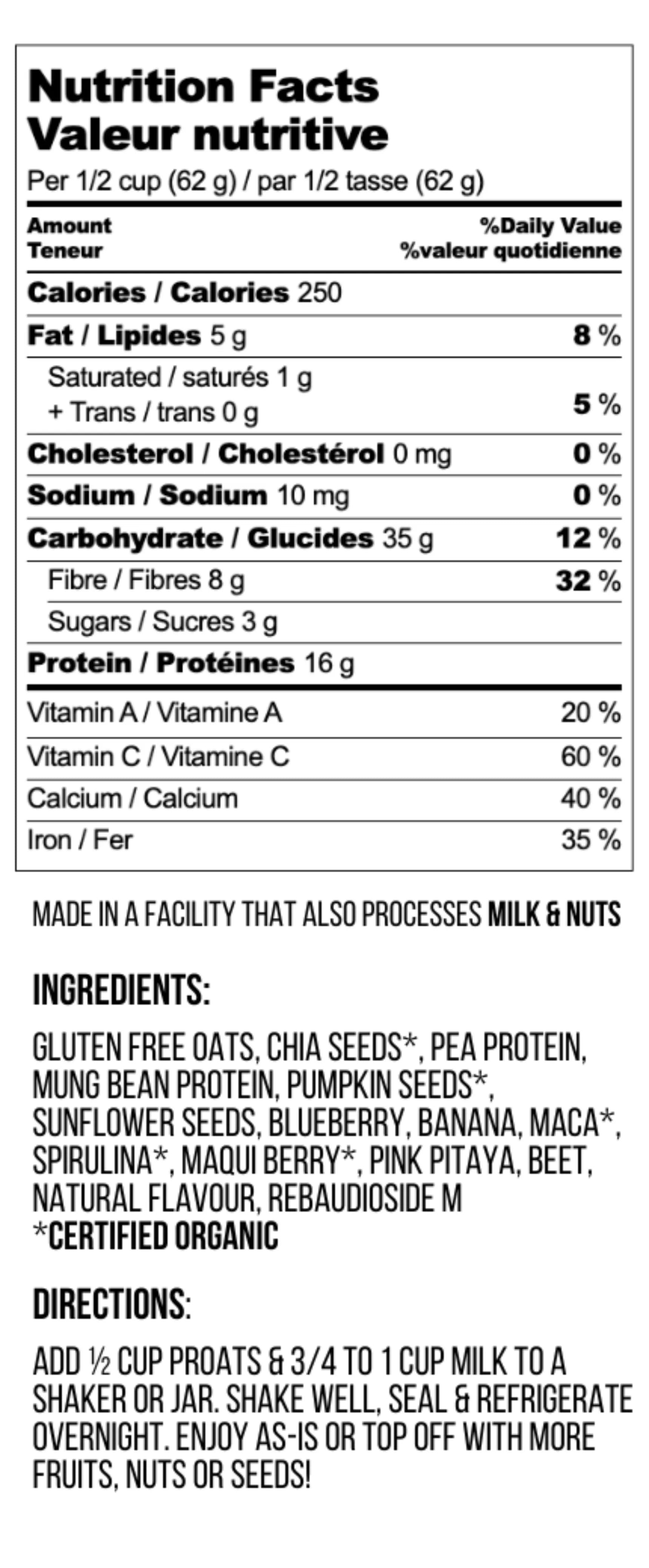 Blueberry Muffin Nutrition Facts