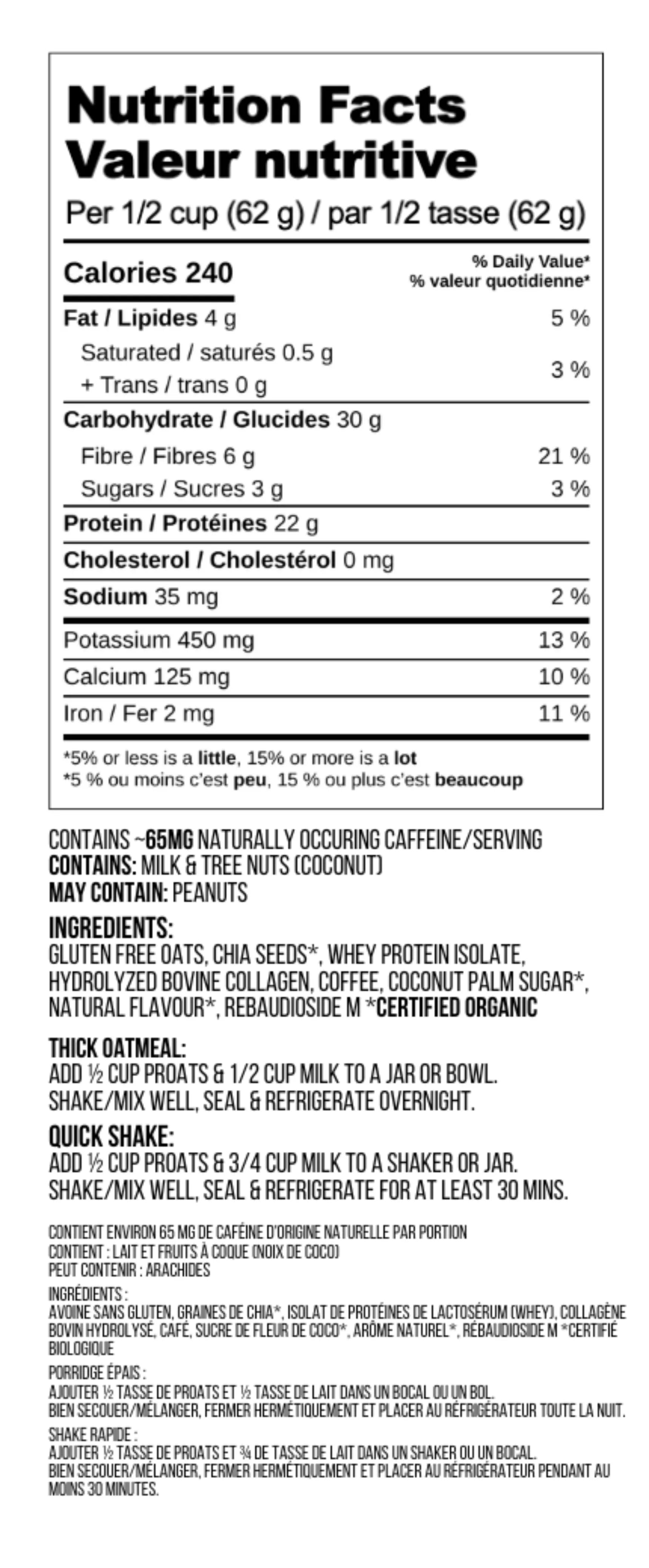 Iced Cappuccino Nutrition Facts