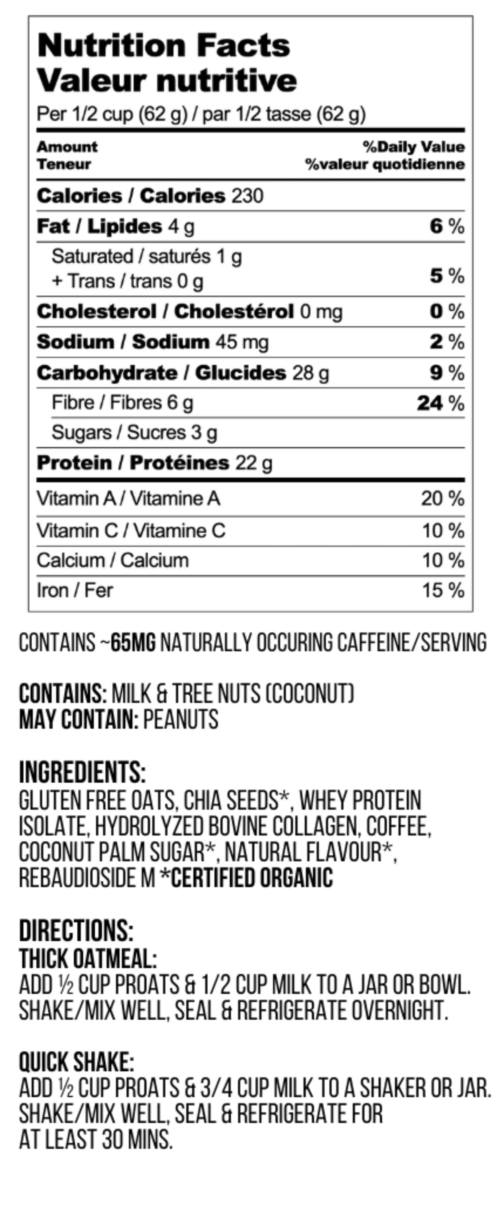 Iced Cappuccino Nutrition Facts