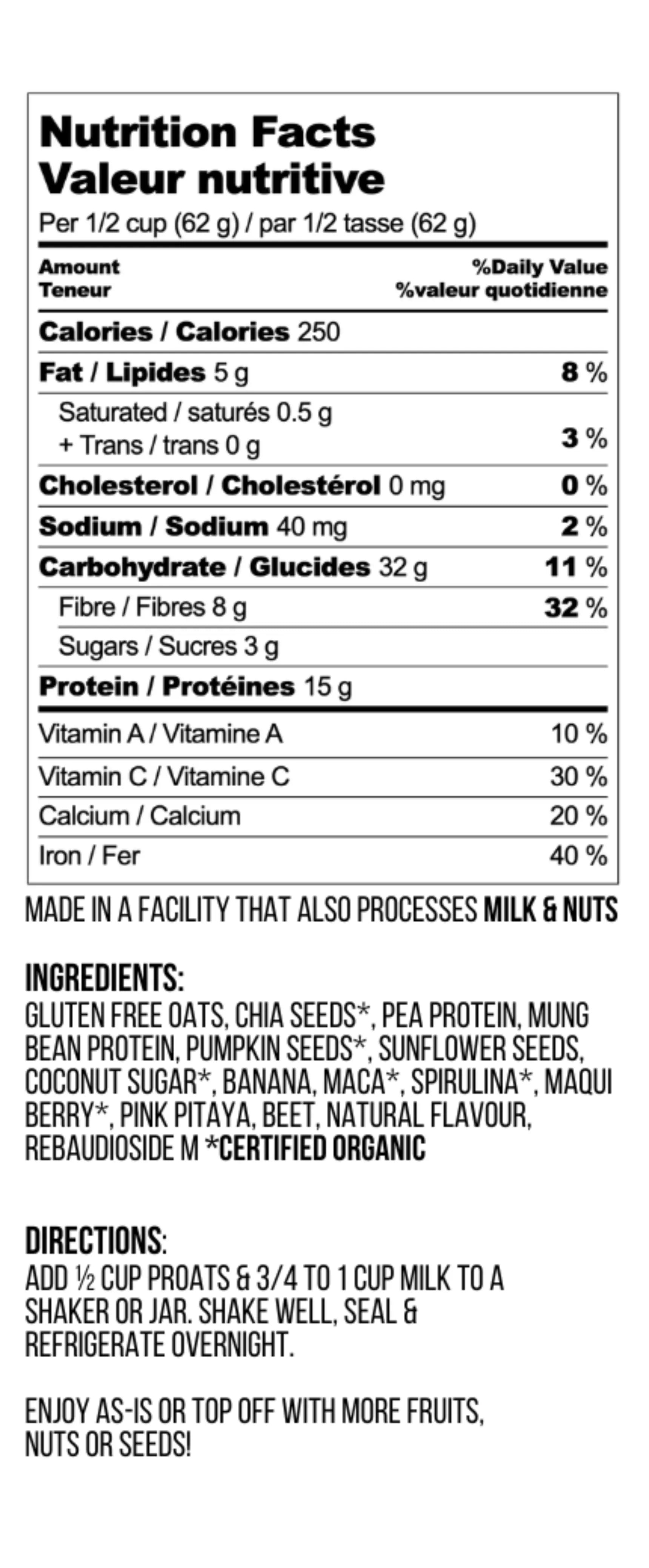 Maple Brown Sugar Pancakes Nutrition Facts